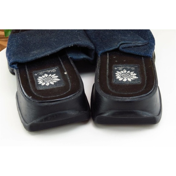 Yellow Box Sz 8.5 M Blue Slide Fabric Women Sandals‎ - Picture 5 of 7